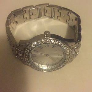 Silver Watch With Silver Stones